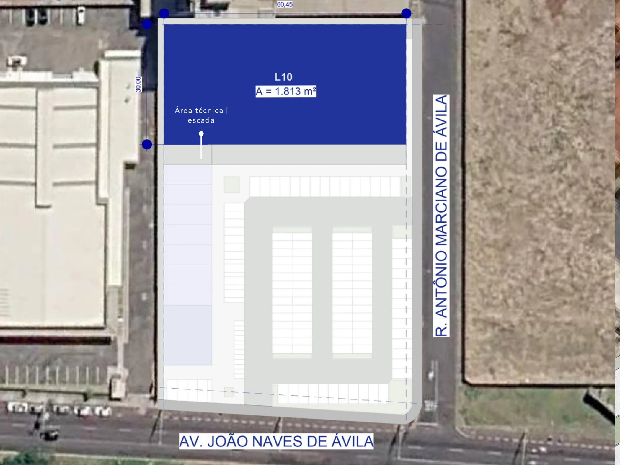 Planta do 1º pavimento (proposta sem drive-thru)