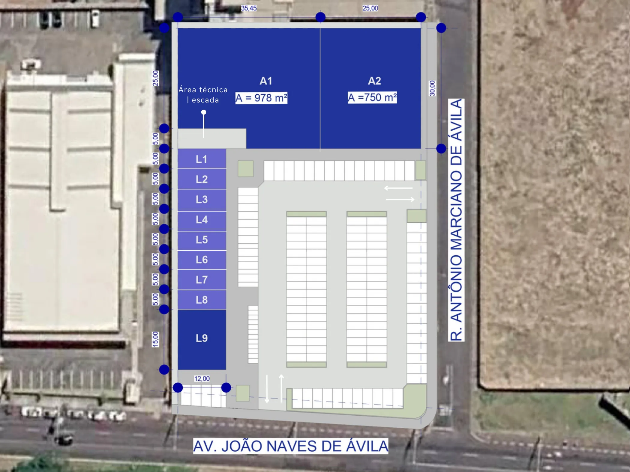 Planta do térreo (proposta sem drive-thru)