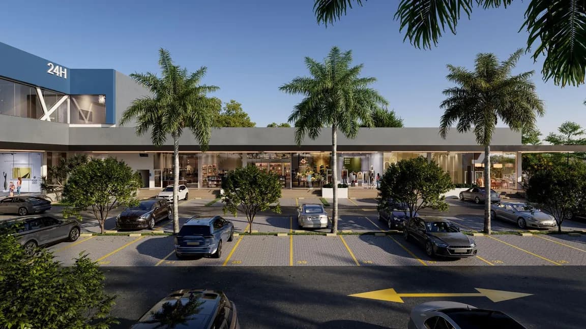 Vista do estacionamento